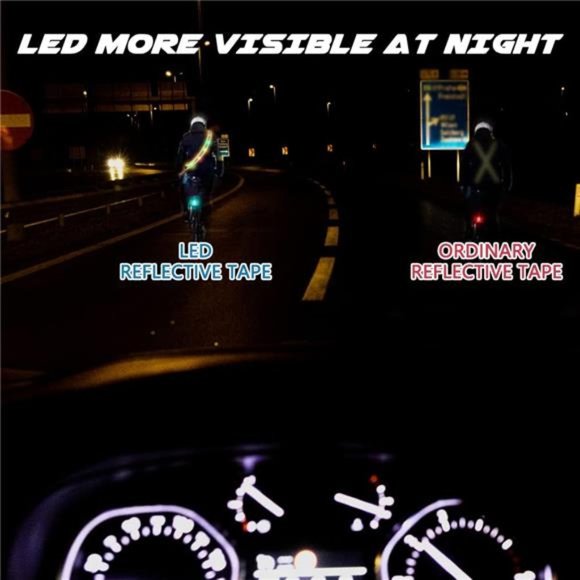 LED Night Running Gear High Visibility LED Flashing Sash Outdoor Running Cycling - Picture 4 of 6